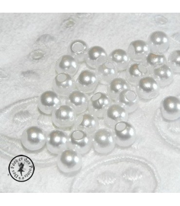 Perles blanches 4mm