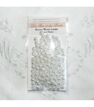 Perles blanches 4mm