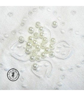 Perles ivoires - 4 mm