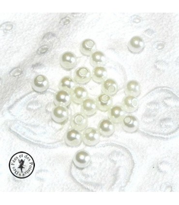 Perles ivoires - 4 mm