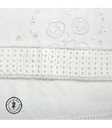 Ruban Sequins - Blanc - 20 mm