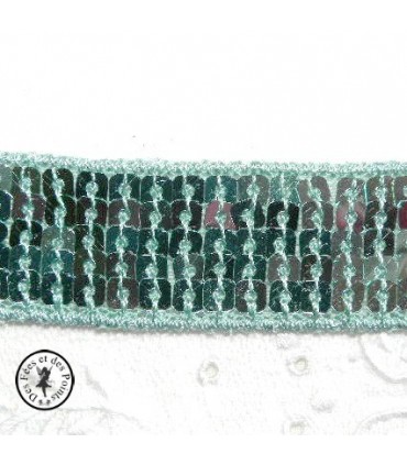 Ruban Sequins - Vert Pastel - 20 mm