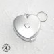 Centimètre déroulant coeur -gris argent