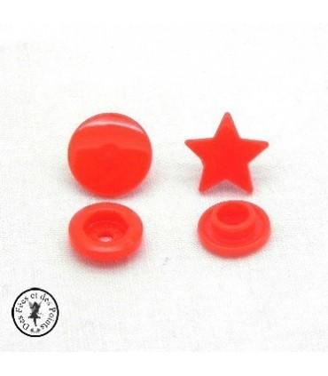 Pressions KAM - Etoile - Rouge Orangé - B1