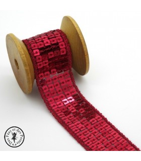 Ruban Sequins - Rouge - 23 mm