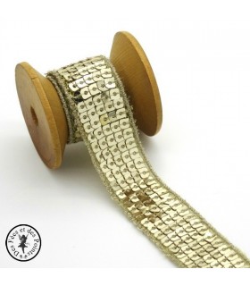 Ruban Sequins - Or Doux - 20 mm