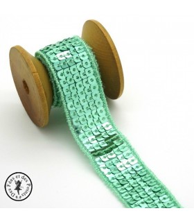 Ruban Sequins - Vert Printemps - 20 mm
