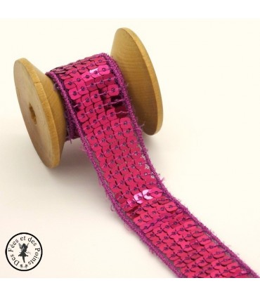 Ruban Sequins - Fuschia - 20 mm