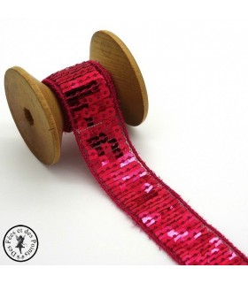 Ruban Sequins - Azalée - 20 mm