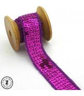 Ruban Sequins - Violine - 20 mm