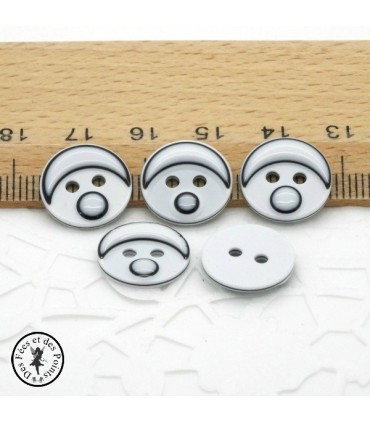 Boutons Smarties - Blanc