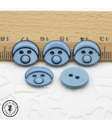 Boutons Smarties - Bleu ciel