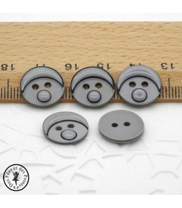 Boutons Smarties - Gris