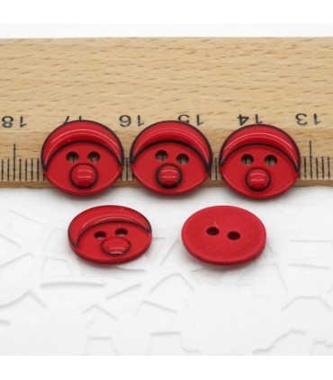 Boutons Smarties - Rouge