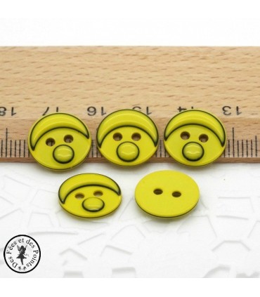 Boutons Smarties - Jaune