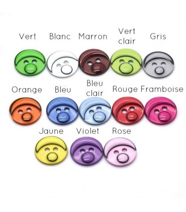 Boutons Smarties - Jaune