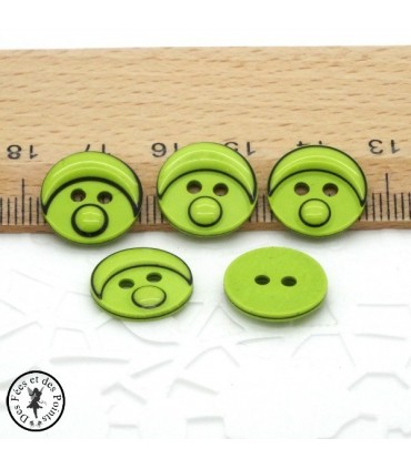 Boutons Smarties - Vert clair