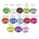 Boutons Smarties - Bleu ciel