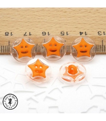 Boutons Etoiles - Orange
