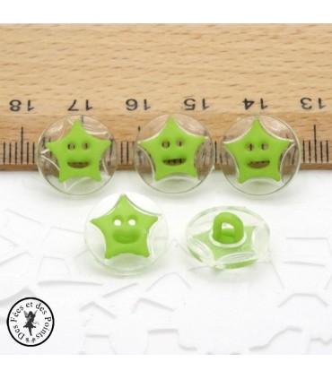 Boutons Etoiles - Vert