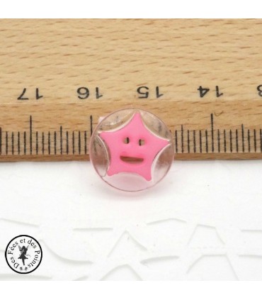 Boutons Etoiles - Rose bébé