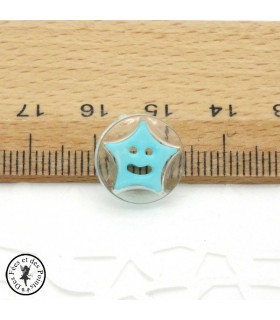Boutons Etoiles - Bleu Turquoise