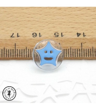 Boutons Etoiles - Bleu 