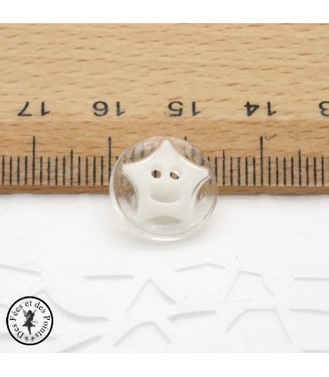 Boutons Etoiles - Blanc
