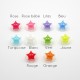 Boutons Etoiles - Rose bébé
