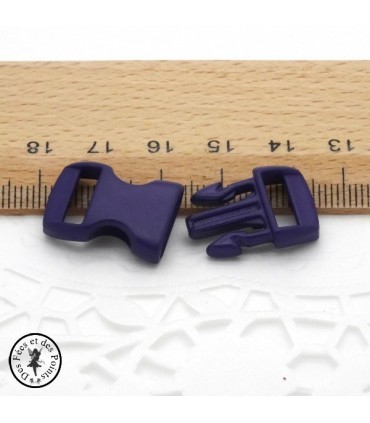 Boucle à clips - Sangle de 10 mm - Violet