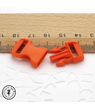 Boucle à clips - Sangle de 10 mm - Rouge