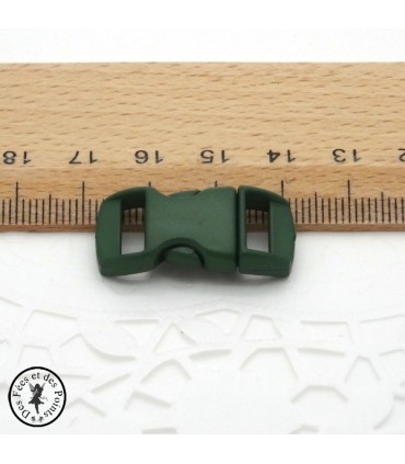 Boucle à clips - Sangle de 10 mm - Vert foncé