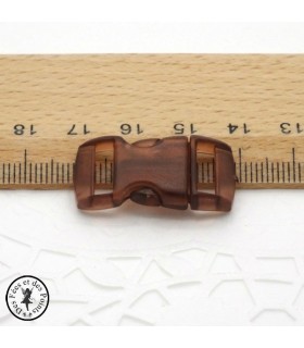 Boucle à clips - Sangle de 10 mm - Rouge transparent