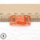 Boucle à clips - Sangle de 10 mm - Rouge transparent