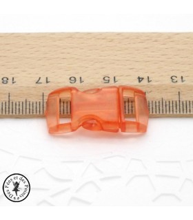 Boucle à clips - Sangle de 10 mm - Rouge transparent