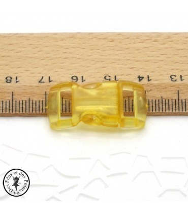Boucle à clips - Sangle de 10 mm - Rouge transparent