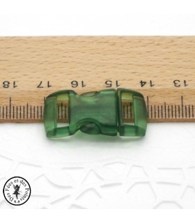 Boucle à clips - Sangle de 10 mm - Rouge transparent