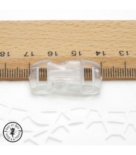 Boucle à clips - Sangle de 10 mm - Rouge transparent