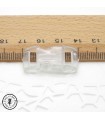 Boucle à clips - Sangle de 10 mm - Blanc transparent