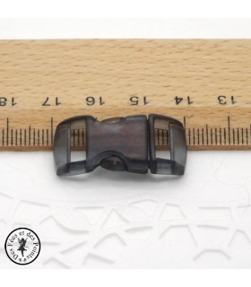 Boucle à clips - Sangle de 10 mm - Rouge transparent