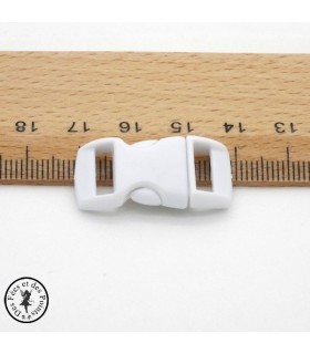 Boucle à clips - Sangle de 10 mm - Blanc