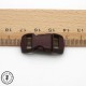 Boucle à clips - Sangle de 10 mm - Brun
