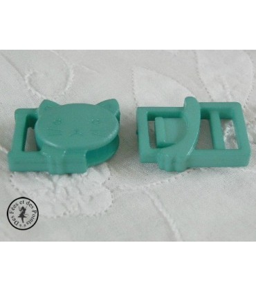 Boucle à clips - Chat Blanc - 10 mm