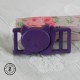 Boucle à clips - Chat Violet- 10 mm