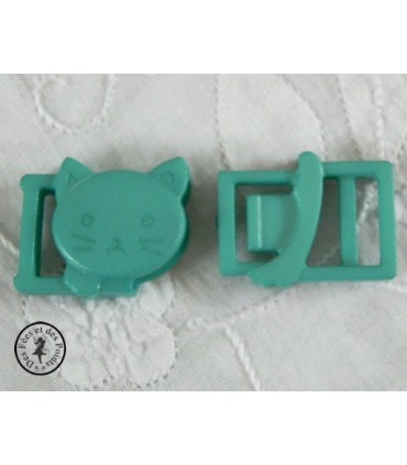 Boucle à clips - Chat Blanc - 10 mm