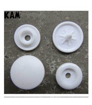 Pressions en résine KAM - Mattes - Blanc