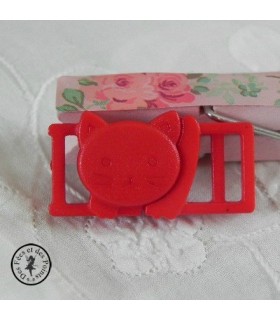 Boucle à clips - Chat Rouge - 10 mm