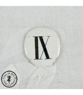 Chiffres d'horloge - Plaque Ovale IX