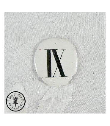 Chiffres d'horloge - Plaque Ovale IX