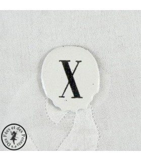 Chiffres d'horloge - Plaque Ovale X